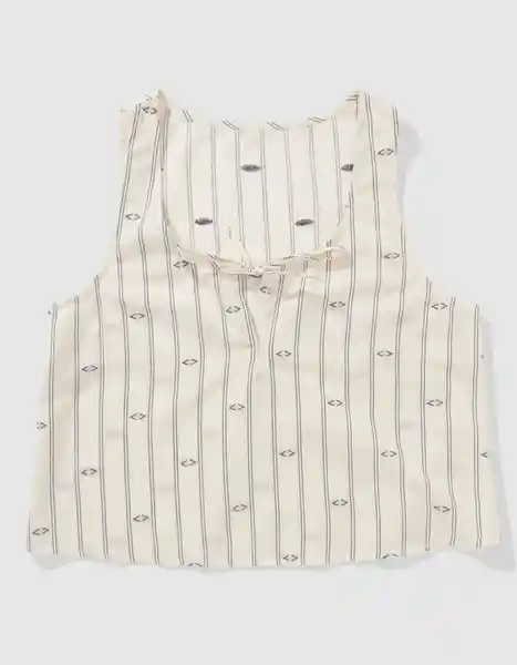Camisa de Pijama Aerie Beige Talla LARGE 1819109 American Eagle