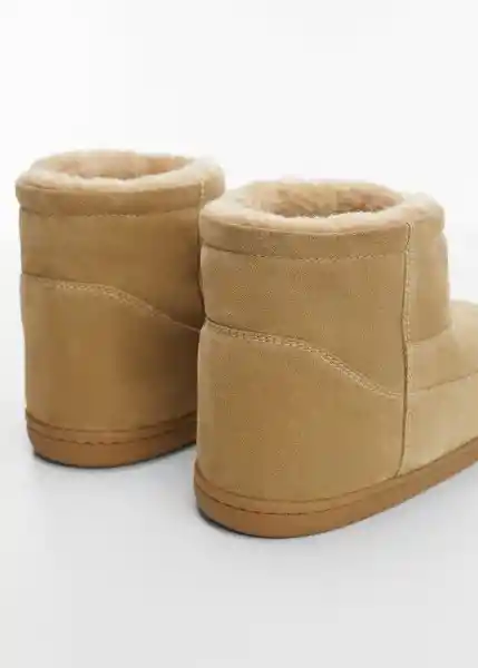 Botines es Heart Camel Talla 36 Mujer Mango