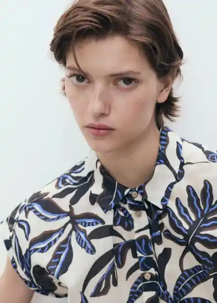Camisa Merci Crudo Talla M Mujer Mango