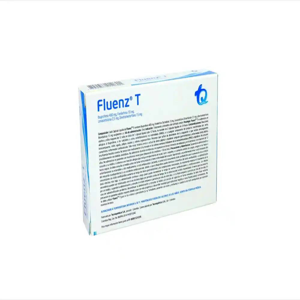 Fluenz T (400 mg/10 mg/2.5 mg/15 mg)