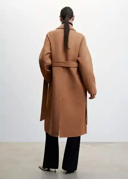 Abrigo Batin Camel Talla 28 Mujer Mango