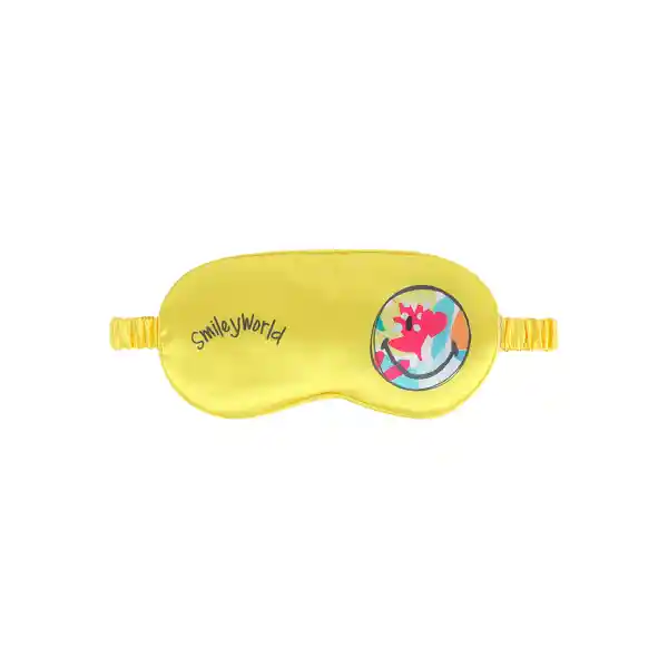 Antifaz Para Dormir Colección Smiley World Amarillo Miniso