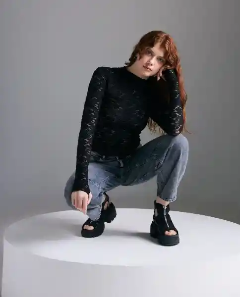 Camisa Mujer Negro Talla M 619G007_NEG190303 Americanino