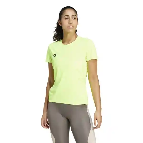 Adidas Camiseta Adizero e Tee Verde Para Mujer Talla M