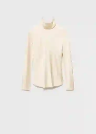 Camisa Stone Crudo Talla S Mujer Mango