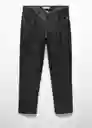 Pantalón Roll Negro Talla 40 Hombre Mango