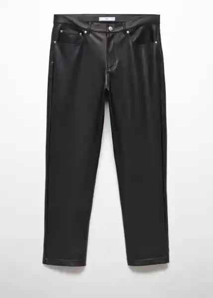 Pantalón Roll Negro Talla 40 Hombre Mango