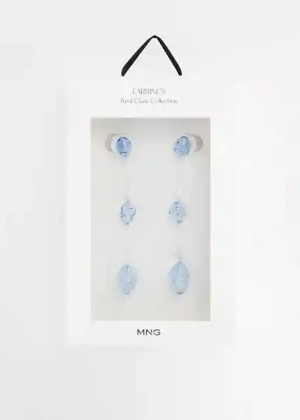 Pendiente Ines Azul Talla 99 Mujer Mango