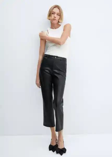 Pantalón Lille Negro Talla 46 Mujer Mango