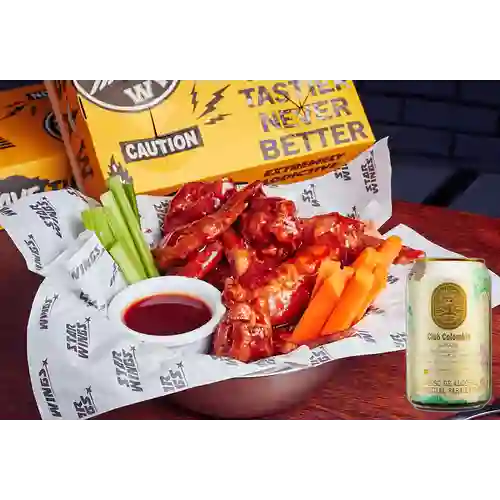 Combo 10 Alitas + Club Colombia Dorada 330ml