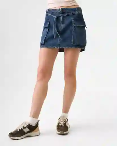 Falda Mujer Azul Talla 6 342G000_AZU174429 Americanino