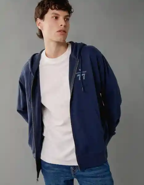 Buzo Hombre Azul Talla LARGE 2717410 American Eagle