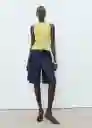 Top Albert Lima Talla XS Mujer Mango