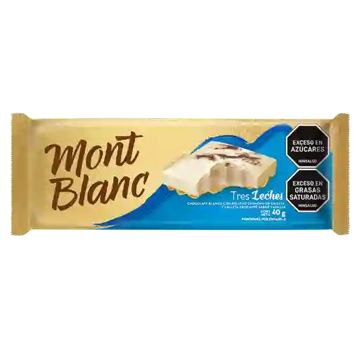 Mont Blanc Chocolate Golosina Tres Leches Blanco