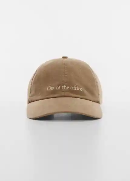 Gorra Quote Beige Talla 99 Mujer Mango