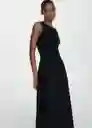 Vestido Valvi Negro Talla 24 Mujer Mango