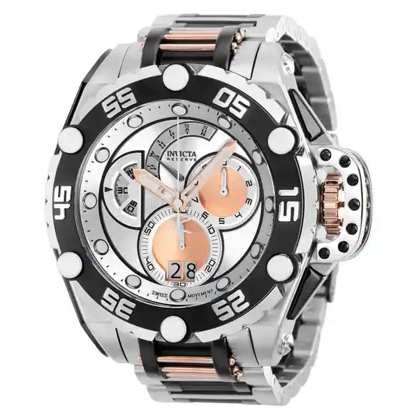 Invicta Reloj Flying Fox Plata y Negro Inv36838