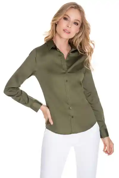 Ragged Camisa Impecable Color Verde Militar Talla XS