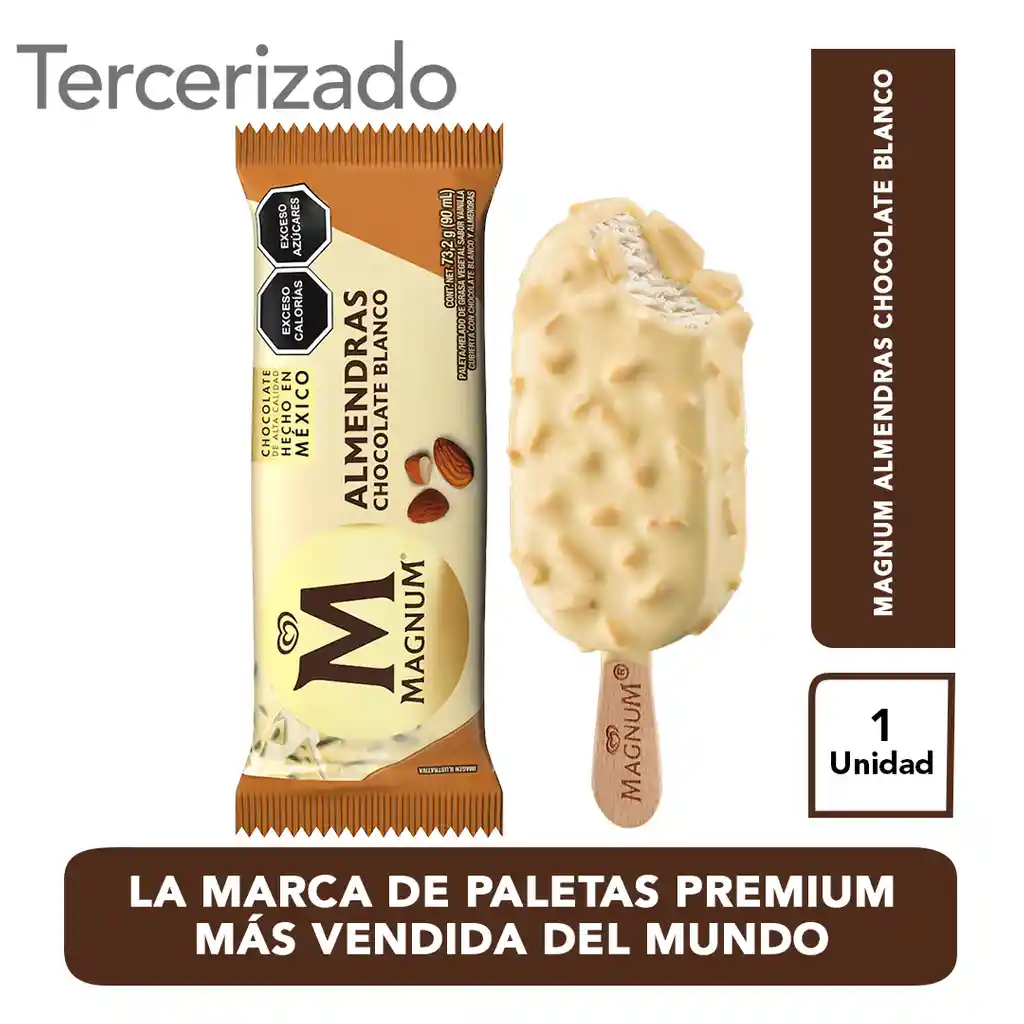 Paleta Helada Magnum Almendras Chocolate Blanco