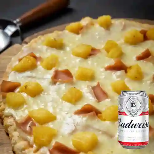 Combo Pizza Hawaiana + Budweiser 269 ml