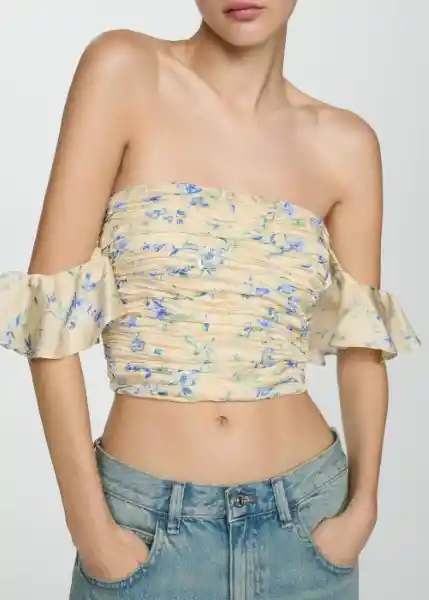 Top Bloom Crudo Talla L Mujer Mango