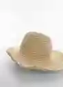 Sombrero Arena Beige Talla 99 Mujer Mango