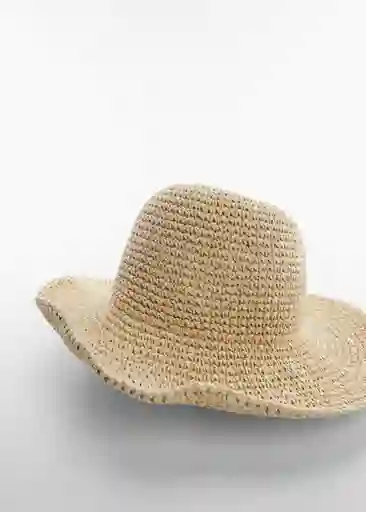 Sombrero Arena Beige Talla 99 Mujer Mango