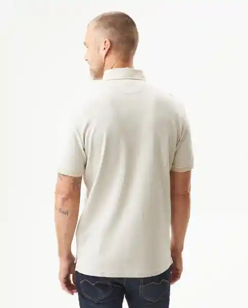 Camiseta Polo Contrast Collar Beige Avena Medio T.XS Chevignon