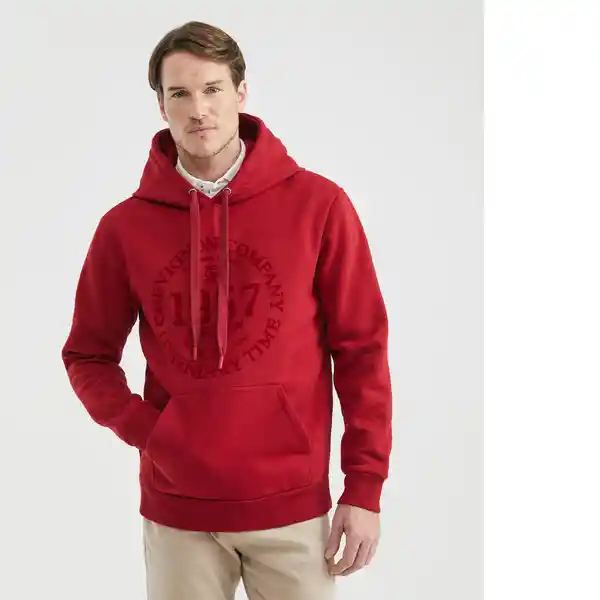 Buzo Hoodie Legendary Rojo Rio Oscuro Talla XL Chevignon