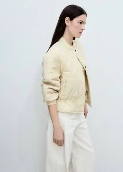 Chaqueta Hawaii Amarillo Pastel Talla XL Mujer Mango