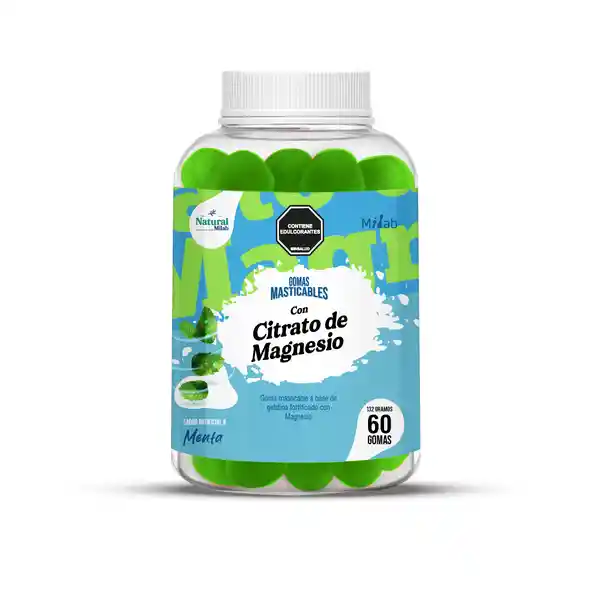 Natural Milab Goma Masticable Magnesio Menta