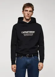 Buzo Sudadera Appartme Negro Talla L Hombre Mango