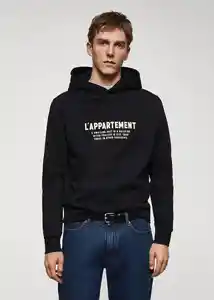 Buzo Sudadera Appartme Negro Talla L Hombre Mango