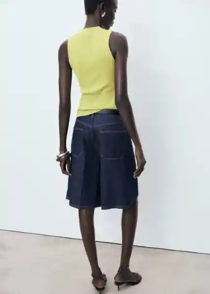 Top Albert Lima Talla XS Mujer Mango