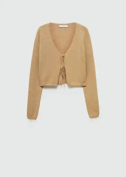 Cardigan Jadore Oro Talla XS Mujer Mango