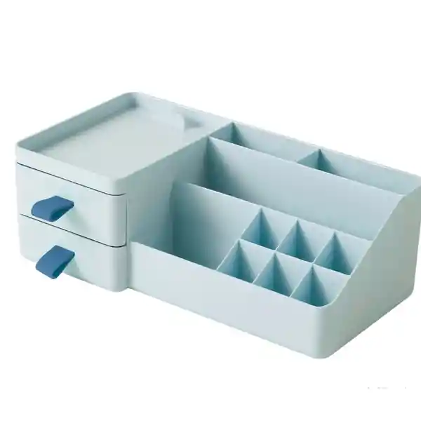 Organizador Plástico Para Maquillaje Multifuncional Azul Miniso