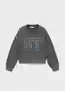 Buzo Sudadera Nyset Antracita Talla 12 Niña Mango