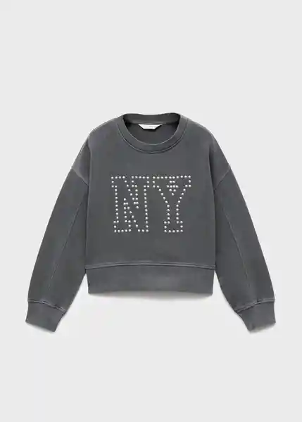 Buzo Sudadera Nyset Antracita Talla 12 Niña Mango