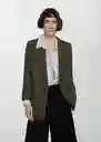 Blazer Americana Eleonor Khaki Talla XL Mujer Mango