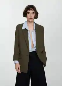 Blazer Americana Eleonor Khaki Talla XL Mujer Mango