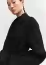 Abrigo Batín Negro Talla L Mujer Mango
