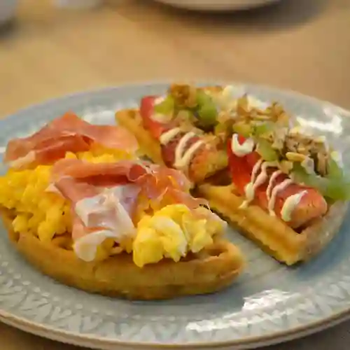 Waffle Jamón Serrano