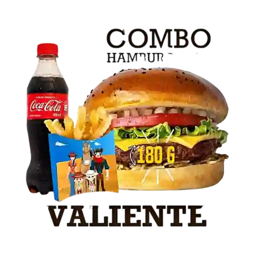 Combo Hamburguesa Valiente 180 G