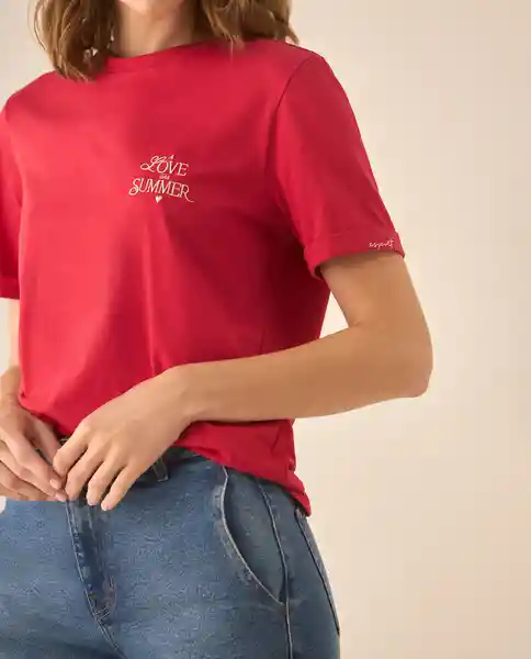 Camiseta Rojo Tango Oscuro Talla L 603G000 Esprit