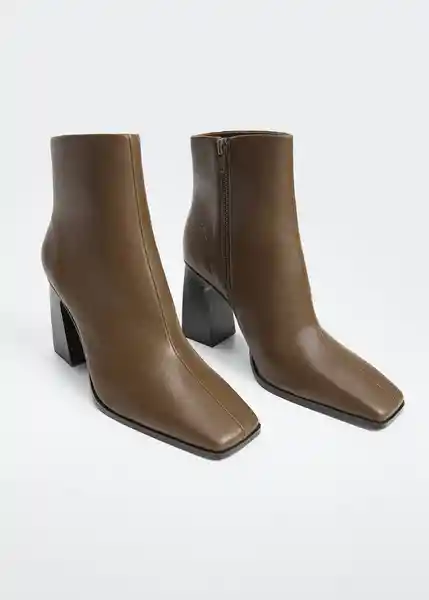 Botin Yves Khaki Talla 41 Mujer Mango