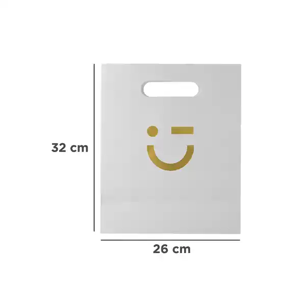 Bolsa de Regalo Grande Serie Silver Gray Miniso