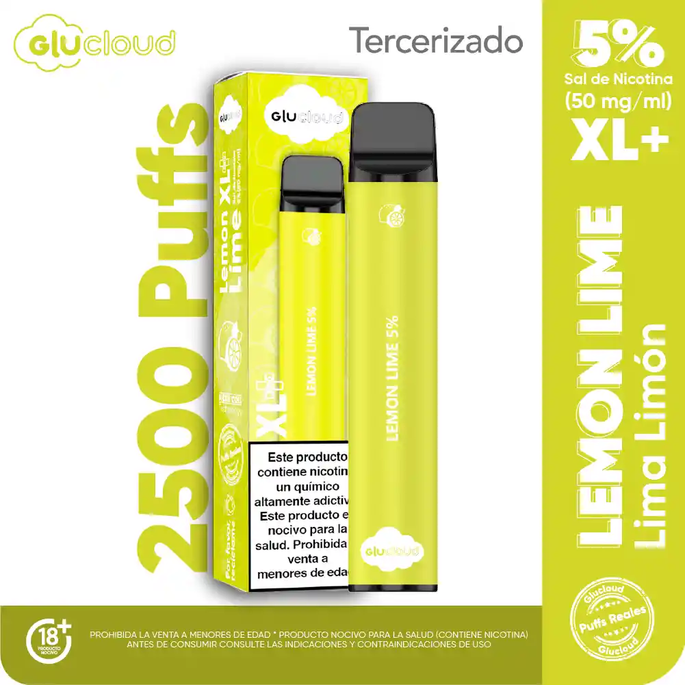 Glucloud Vape Lemon Lime XL / 2500 Puff