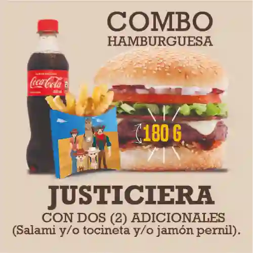 Combo Hamburguesa Justiciera 180 G