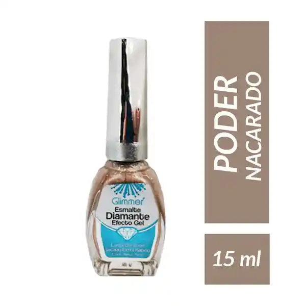 Glimmer Esmalte Diamante Efecto Gel Tono Poder 15 mL