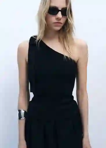 Top Spice Negro Talla S Mujer Mango